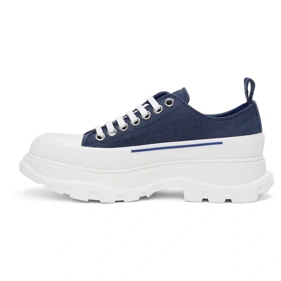 Indigo Denim Tread Slick Sneakers - Picture 9 of 13